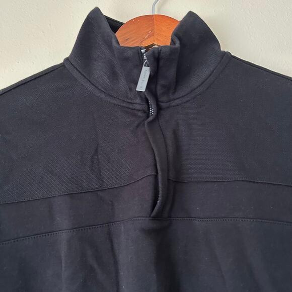 Perry Ellis Black Half Zip Pullover Size Small - Picture 3 of 8